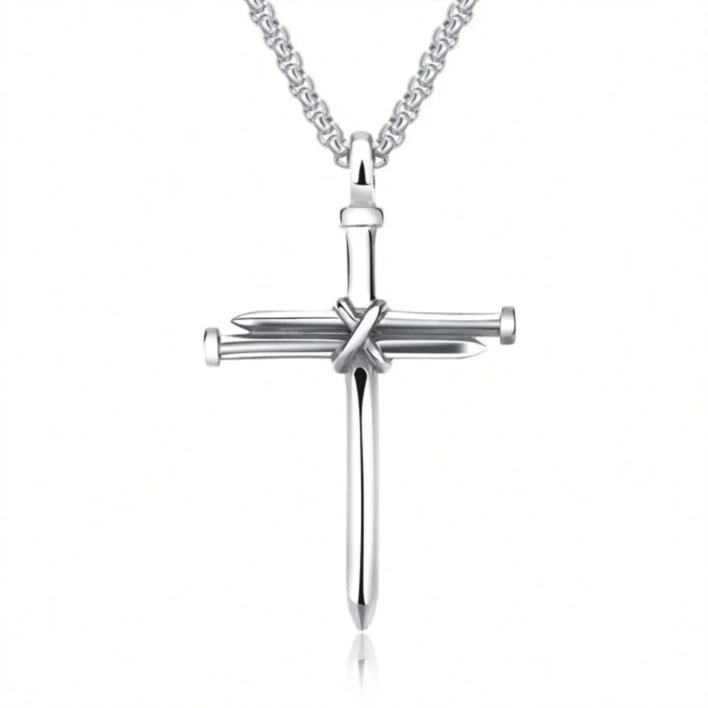 ❤️Stainless Steel CrossCharm Pendant Necklace , N90201P104